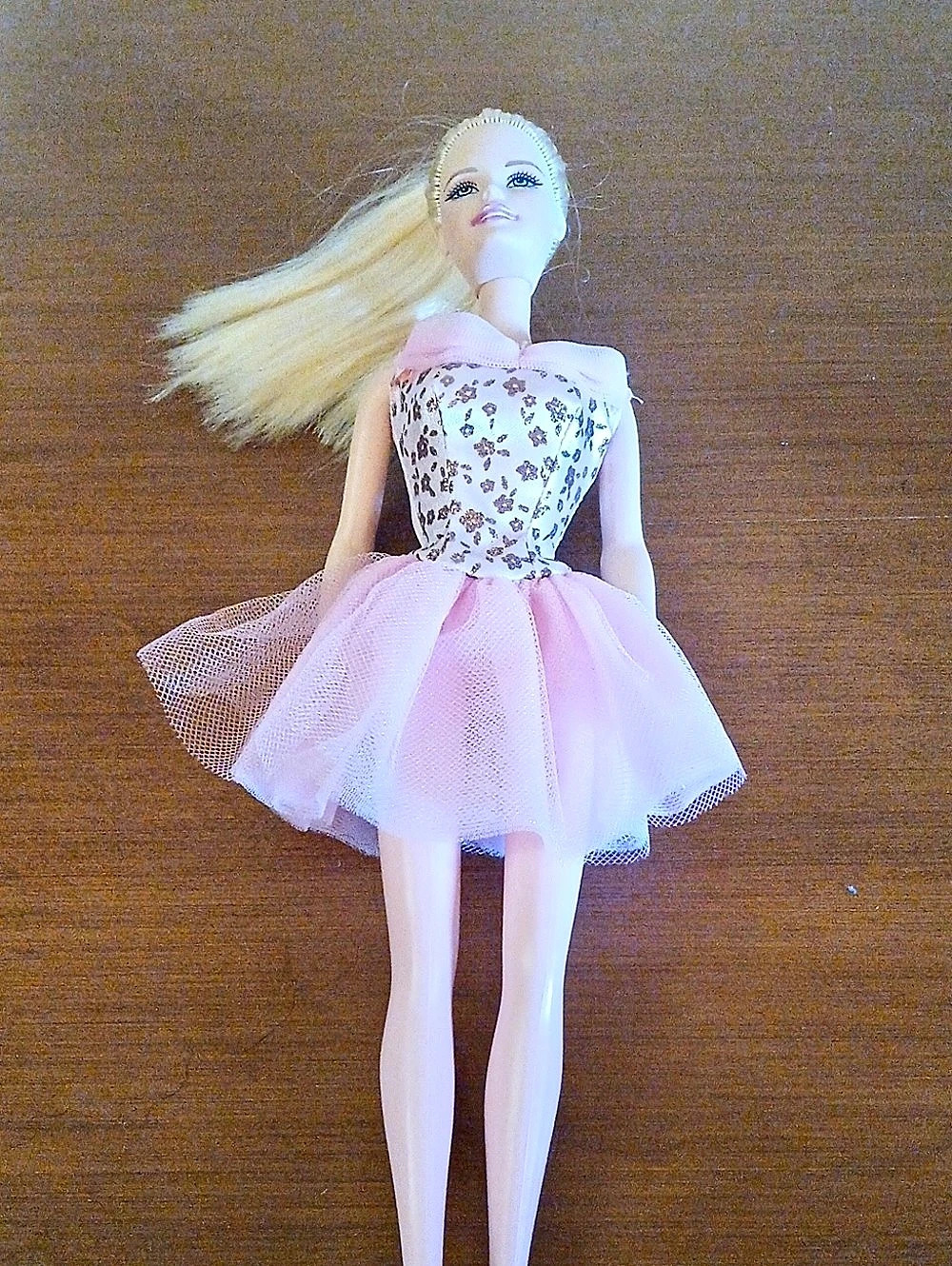 2005 My First Ballet Lesson Barbie Pink Floral Dress Doll
